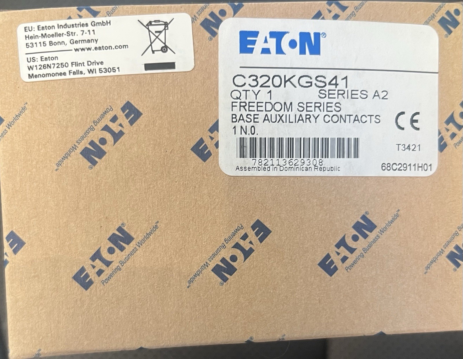 Eaton C320KGS41 Ser A2 Auxiliary Contacts