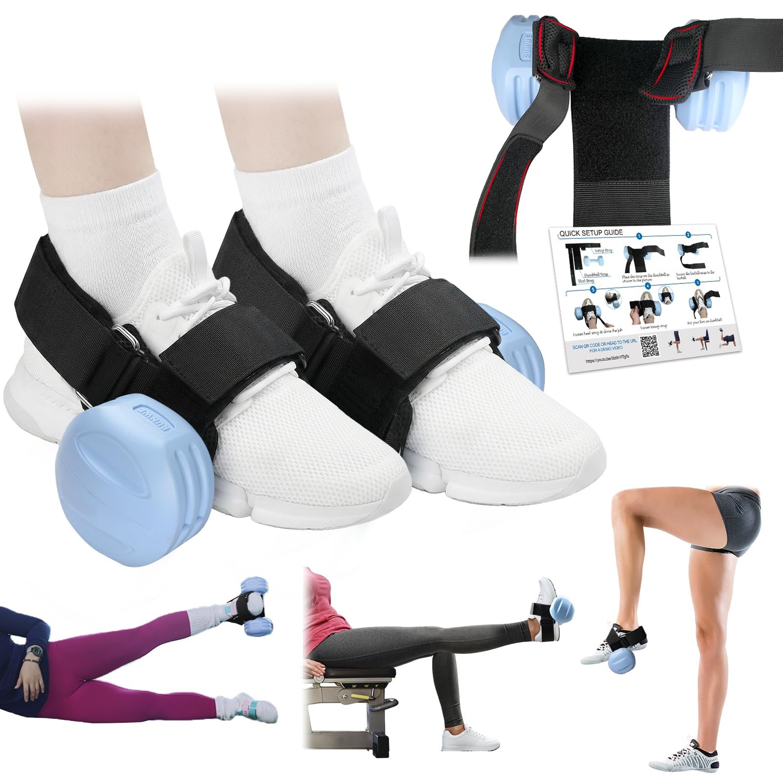 2Pcs Dumbbell Foot Attachment, Adjustable Thickening Monkey Feet 2, 2PCS