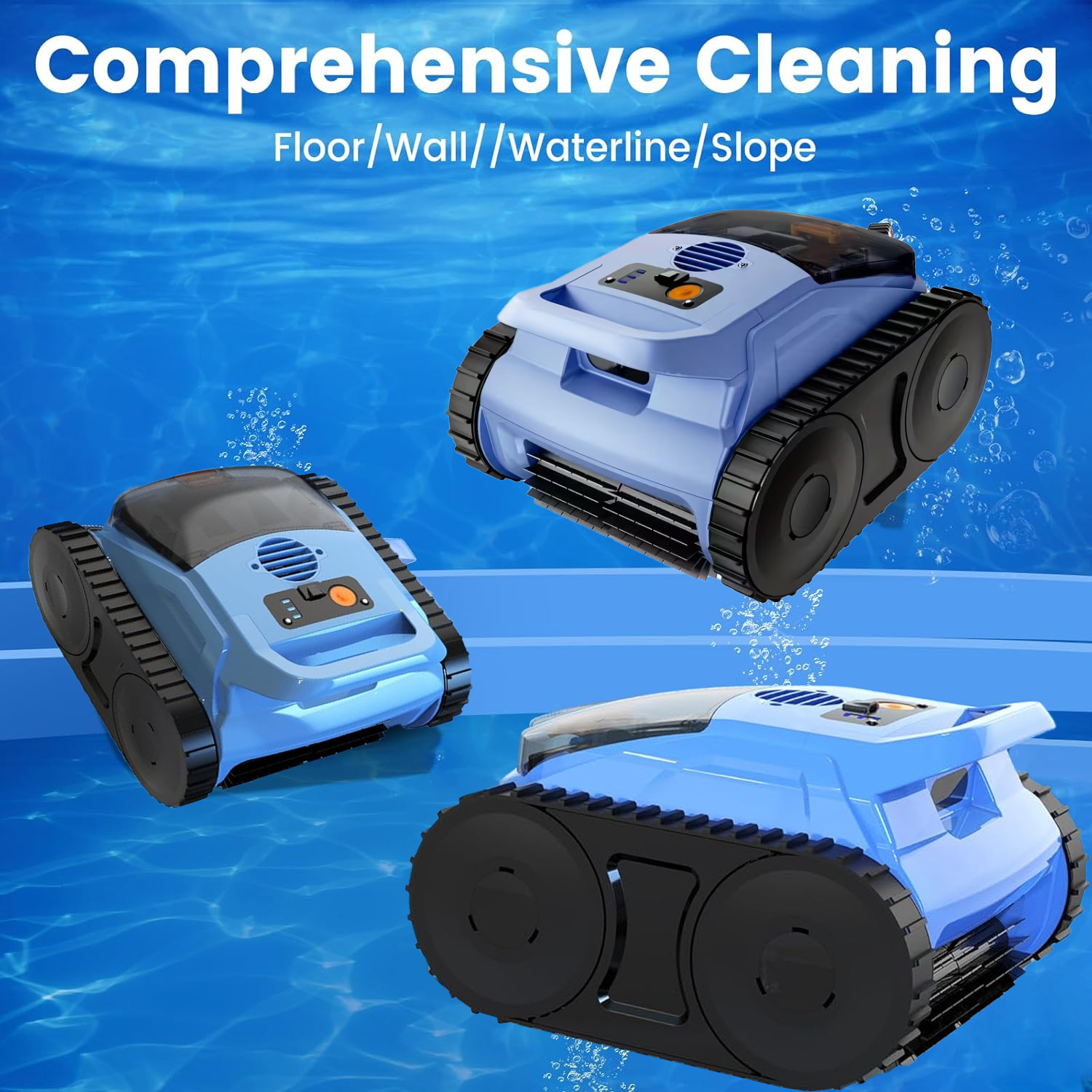 2026 Automatic Cordless Robotic Pool Vacuum for Inground Pools Wall Climbing