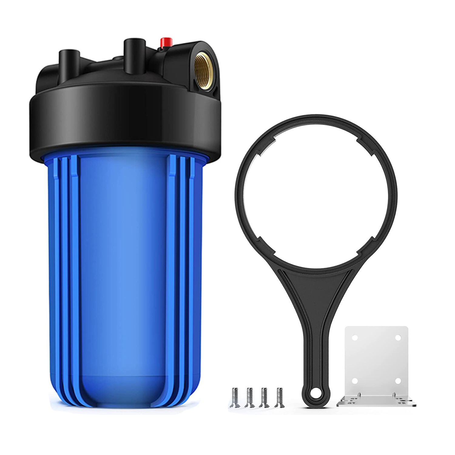 Whole House Big Blue Water Filter Housing for 4.5" x 10" Filtration Cartridge