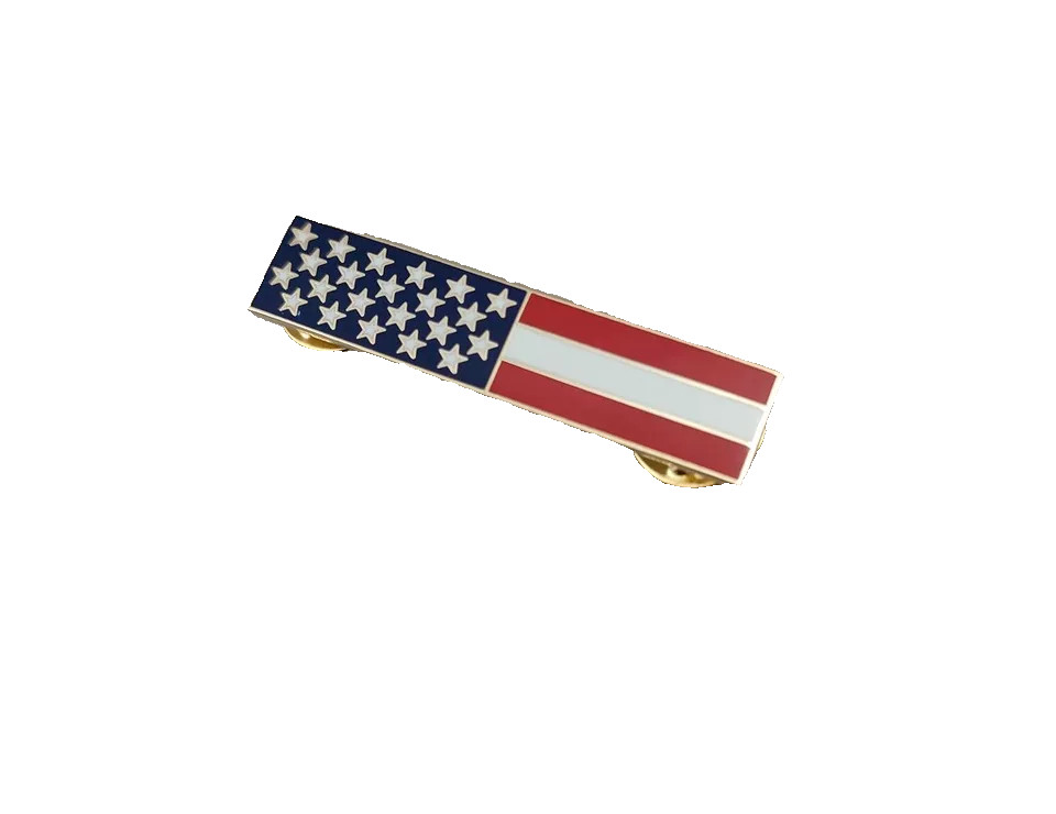 US UNITED STATES METAL US FLAG  DRESS  TIE TACK PIN BADGE