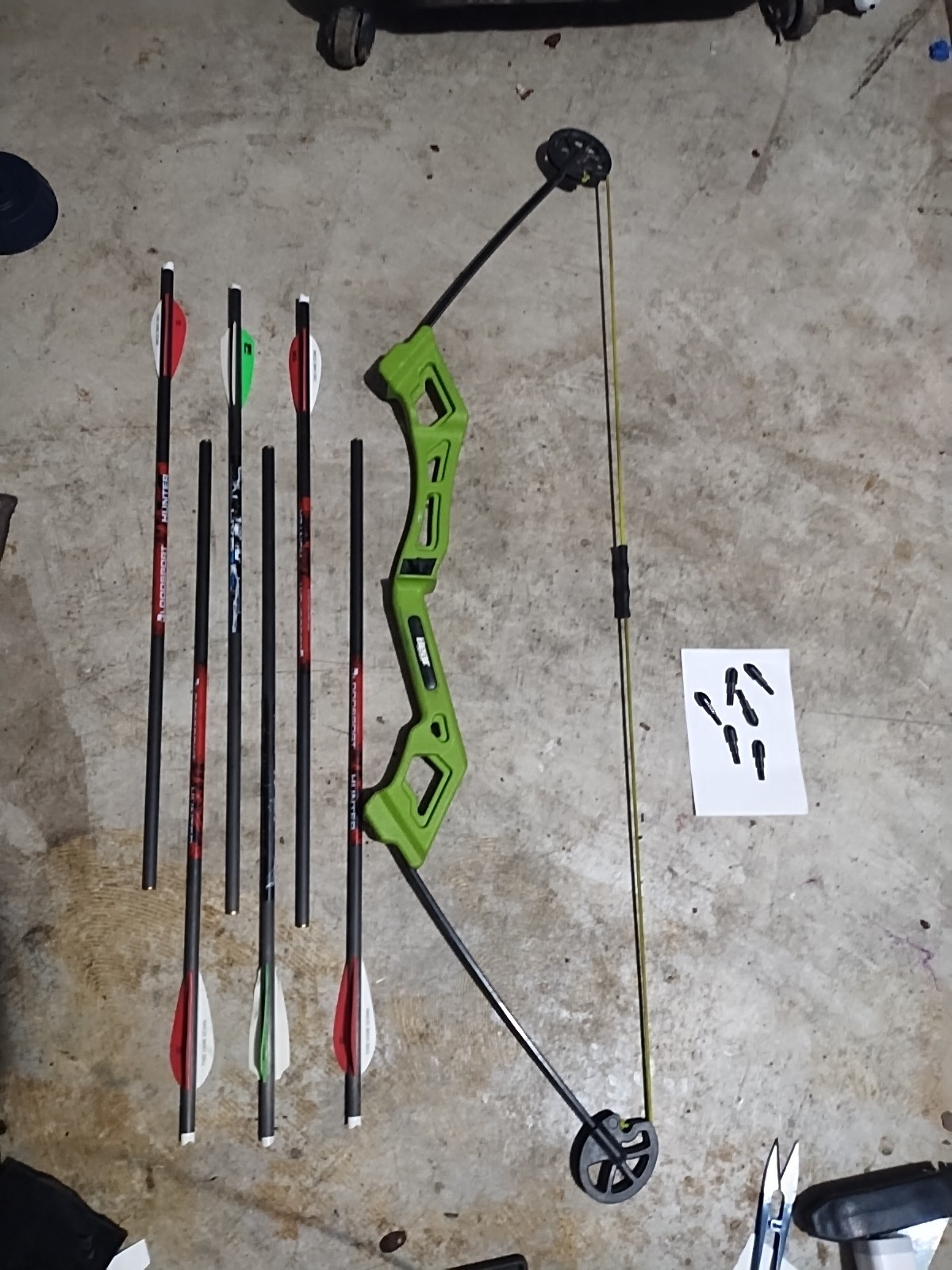 Kids Bear Valiant Compound Bow Archery 15 Lb Draw & 6 Arrows