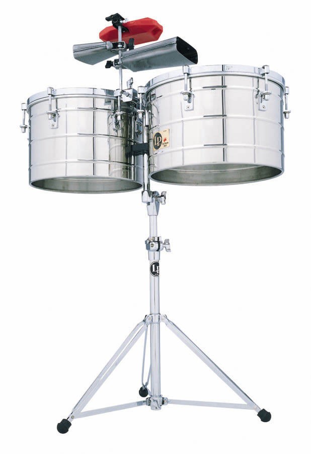 LP LATIN PERCUSSION 15", 16" PUENTE THUNDER STAINLESS STEEL TIMBALE DRUMS LP258