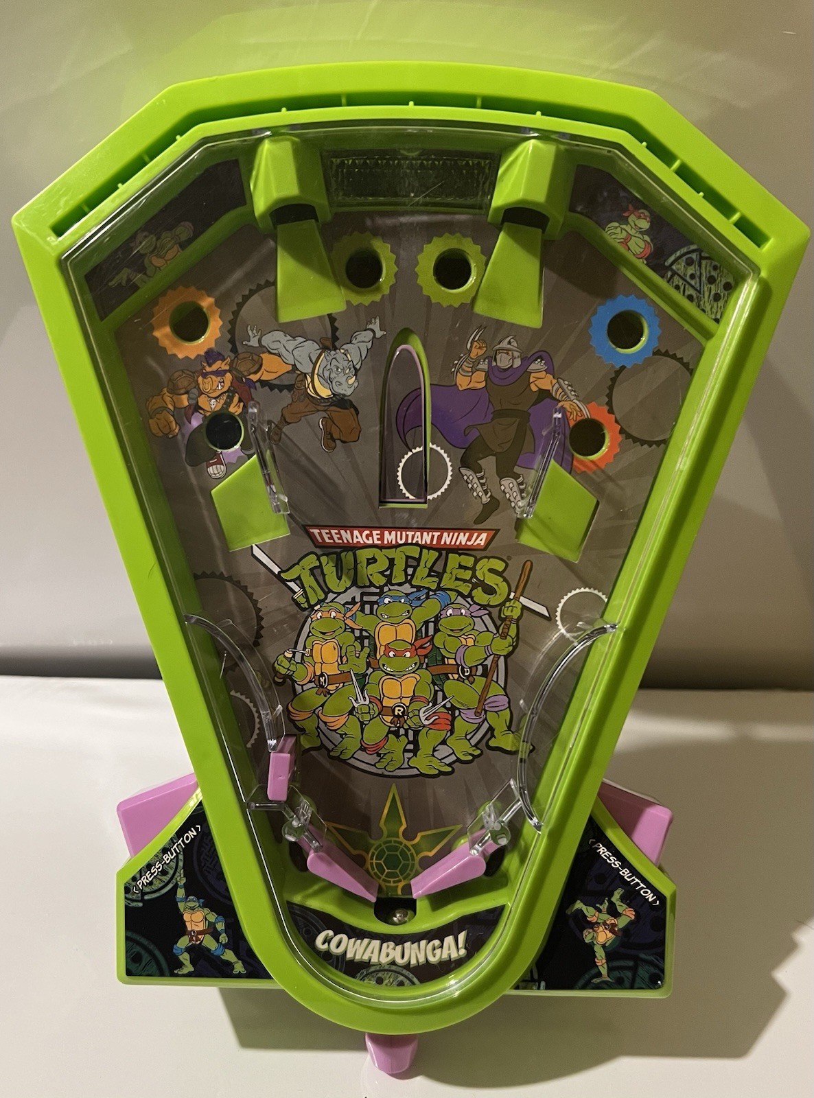 Nickelodeon Teenage Mutant Ninja Turtles Desktop Pinball Game Rare TMNT Toy