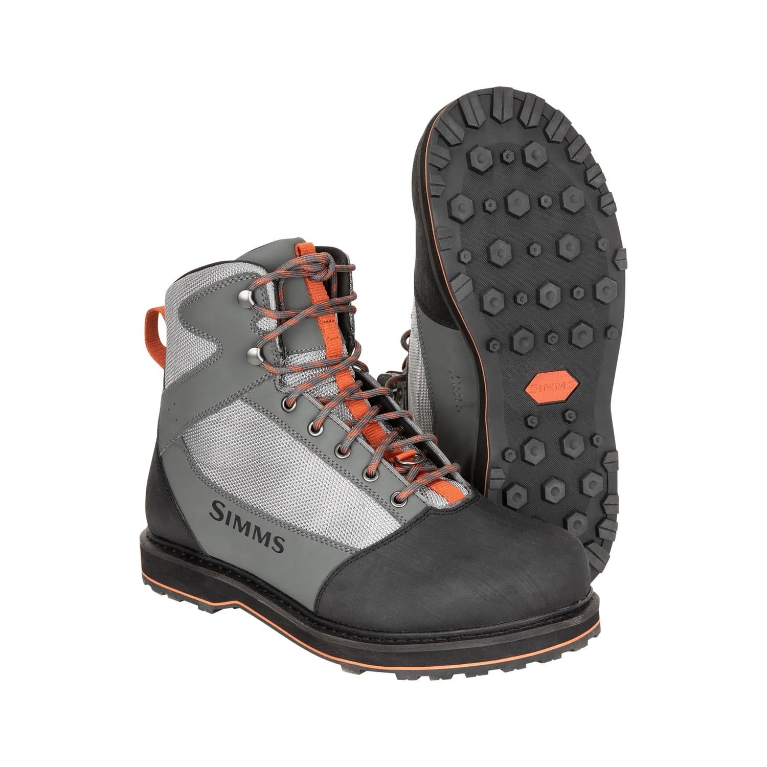 Simms Tributary Mens Wading Boots Rubber Sole Striker Grey Size 9 NEW