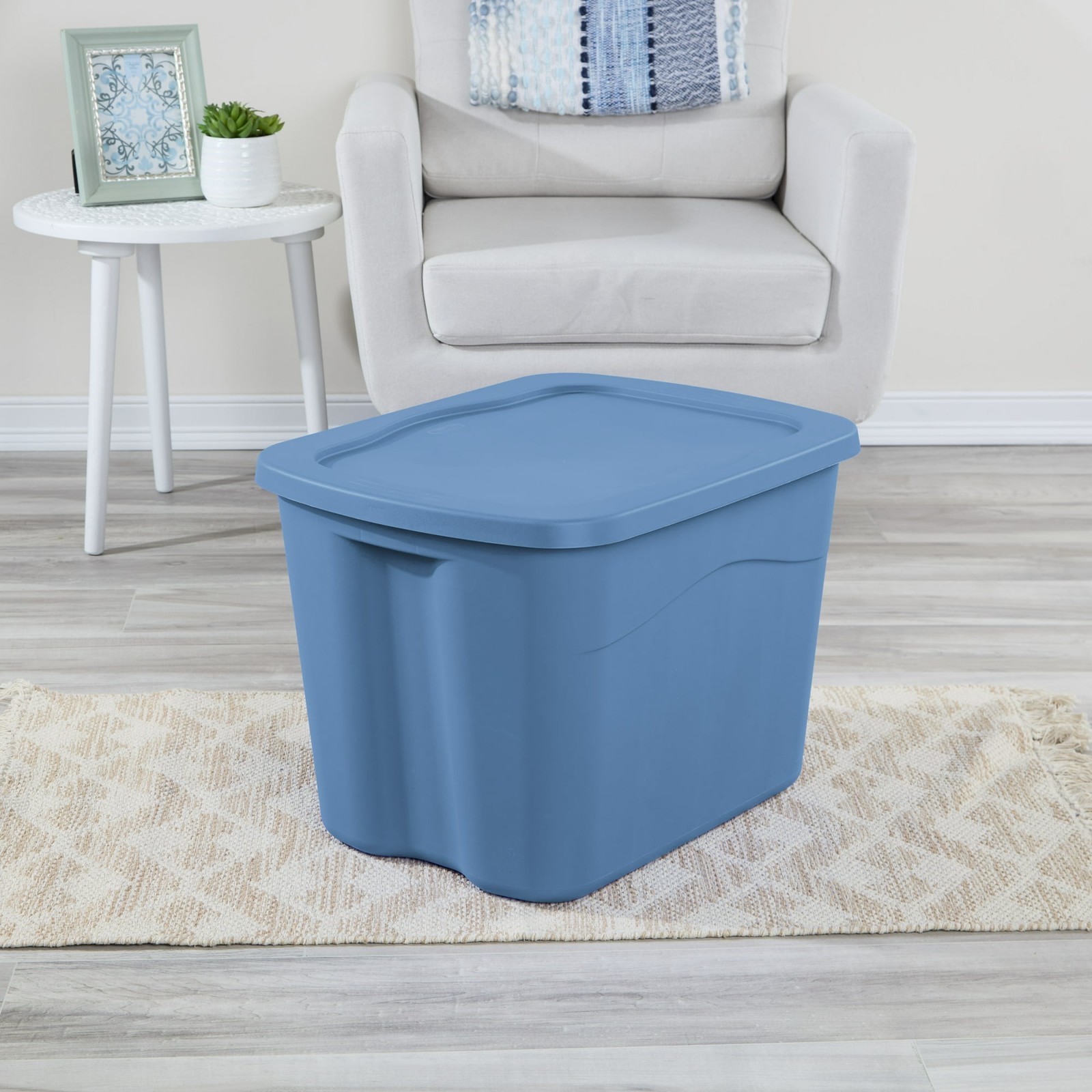 8 Pack Sterilite Large Storage Bin, 18 Gallon Durable Plastic Storage, New