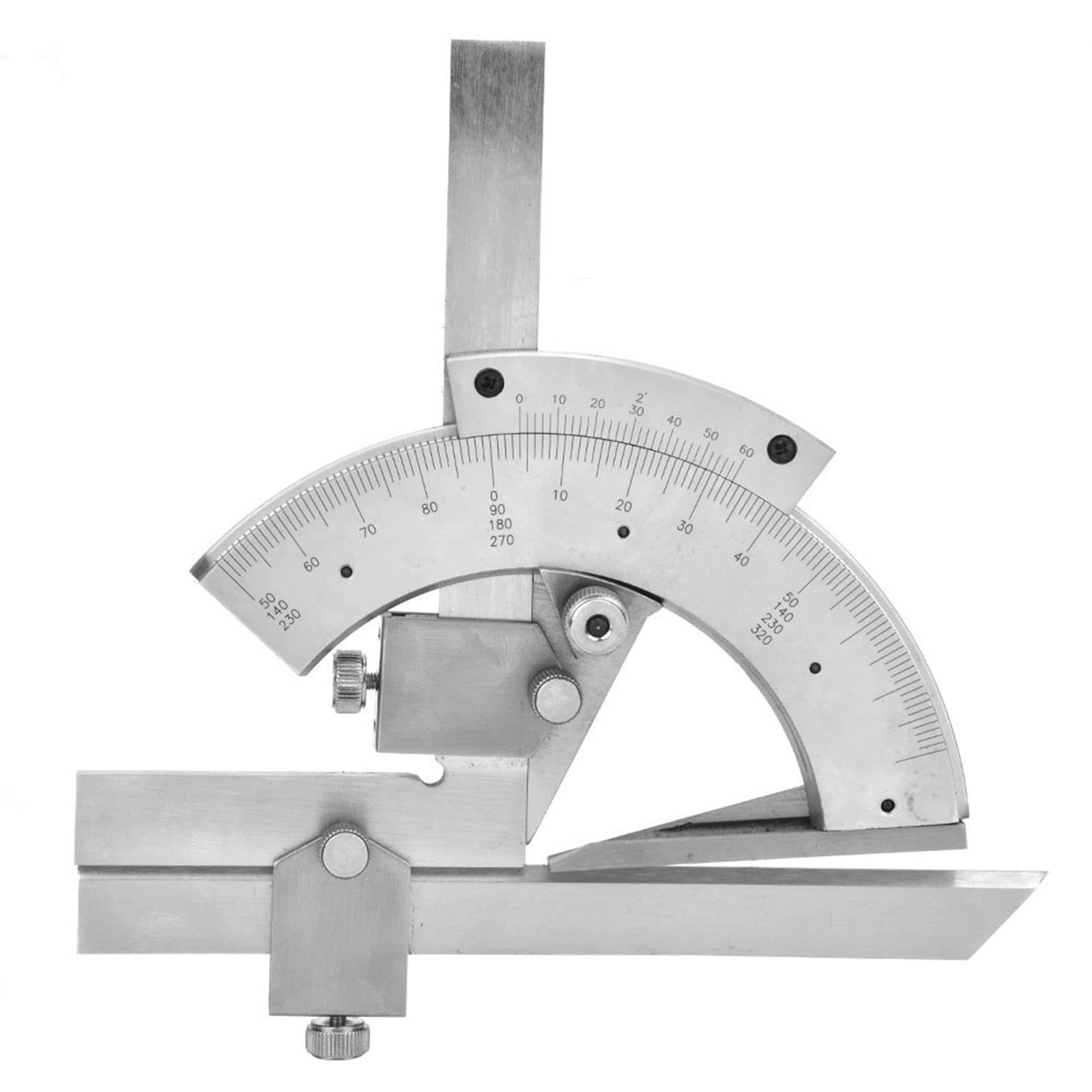 Universal Bevel Protractor, 0-320 Degree Precision Angle Measuring Tool,...