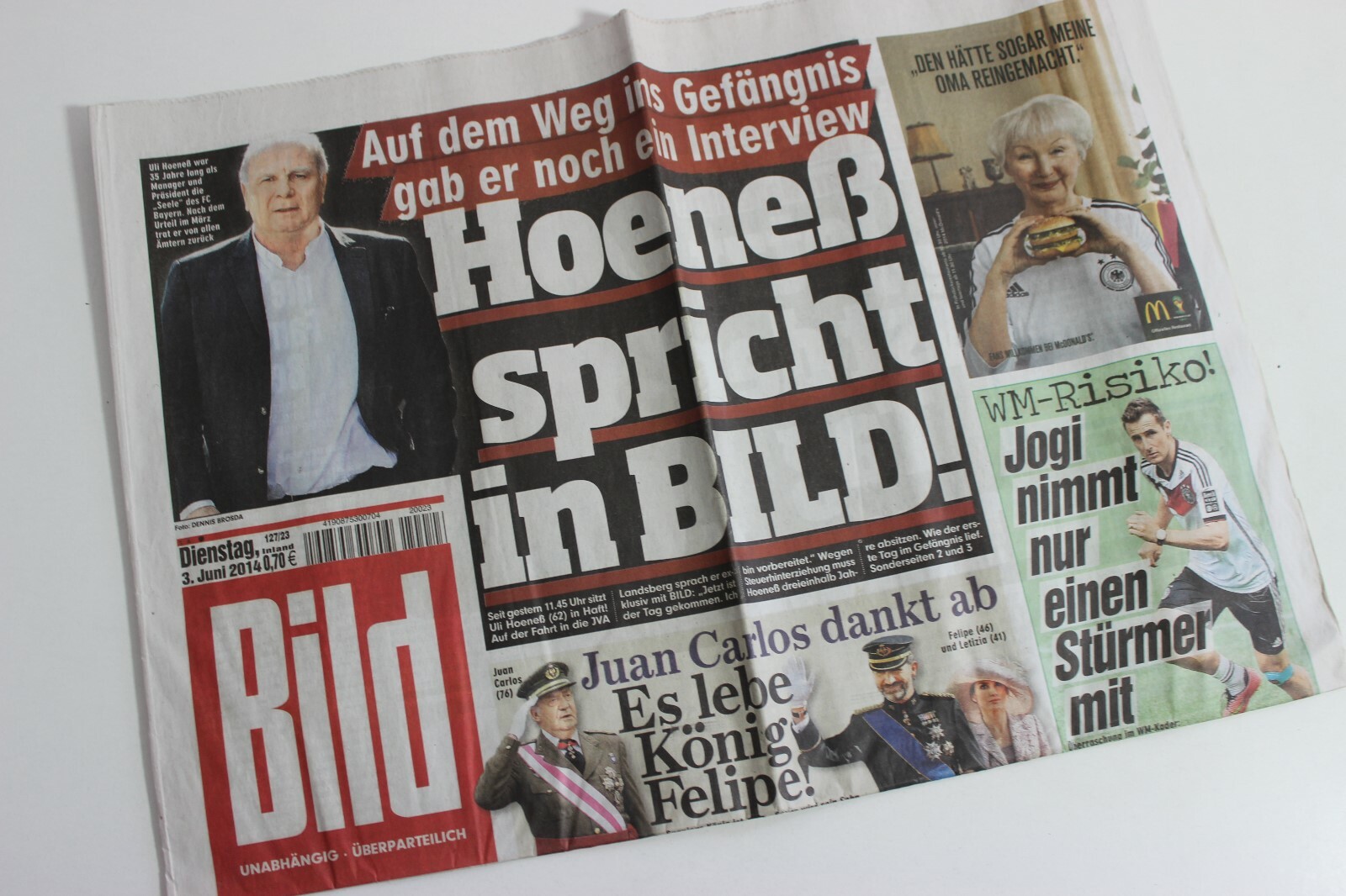 BILDzeitung 03.06.2014 June 3.6.2014 gift for special occasions