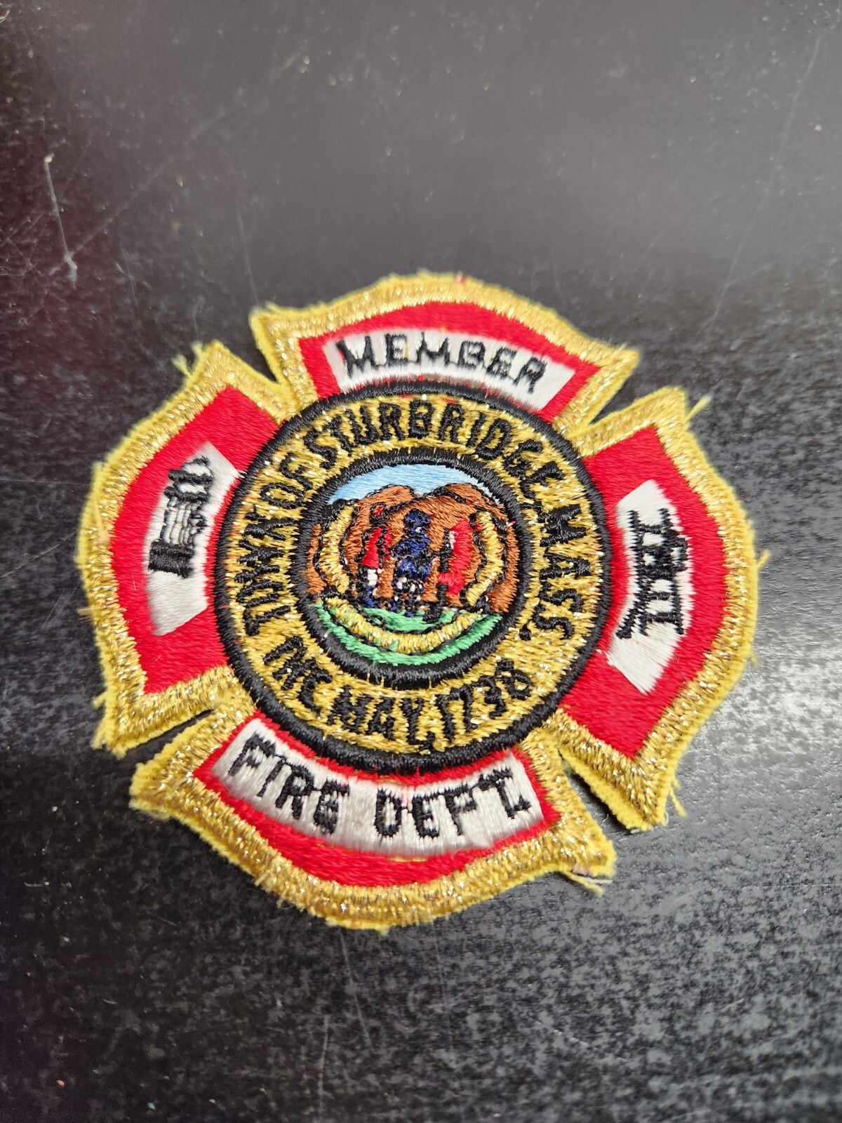 Vintage Sturbridge Mass. Fire Department Patch - Used