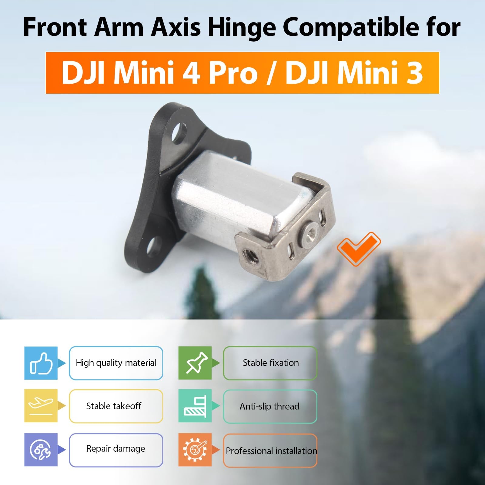 Front Arm Axis Replacement for DJI mini 4 pro/Mini 3 Hinges Arm...