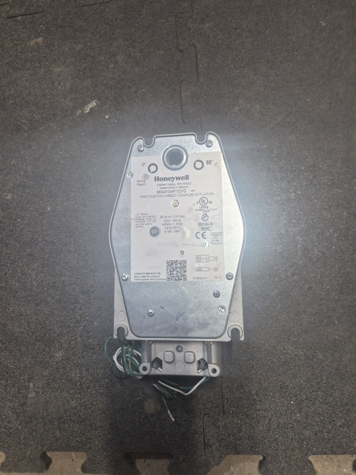 Honeywell MS4104F1010 Smoke Fire Damper