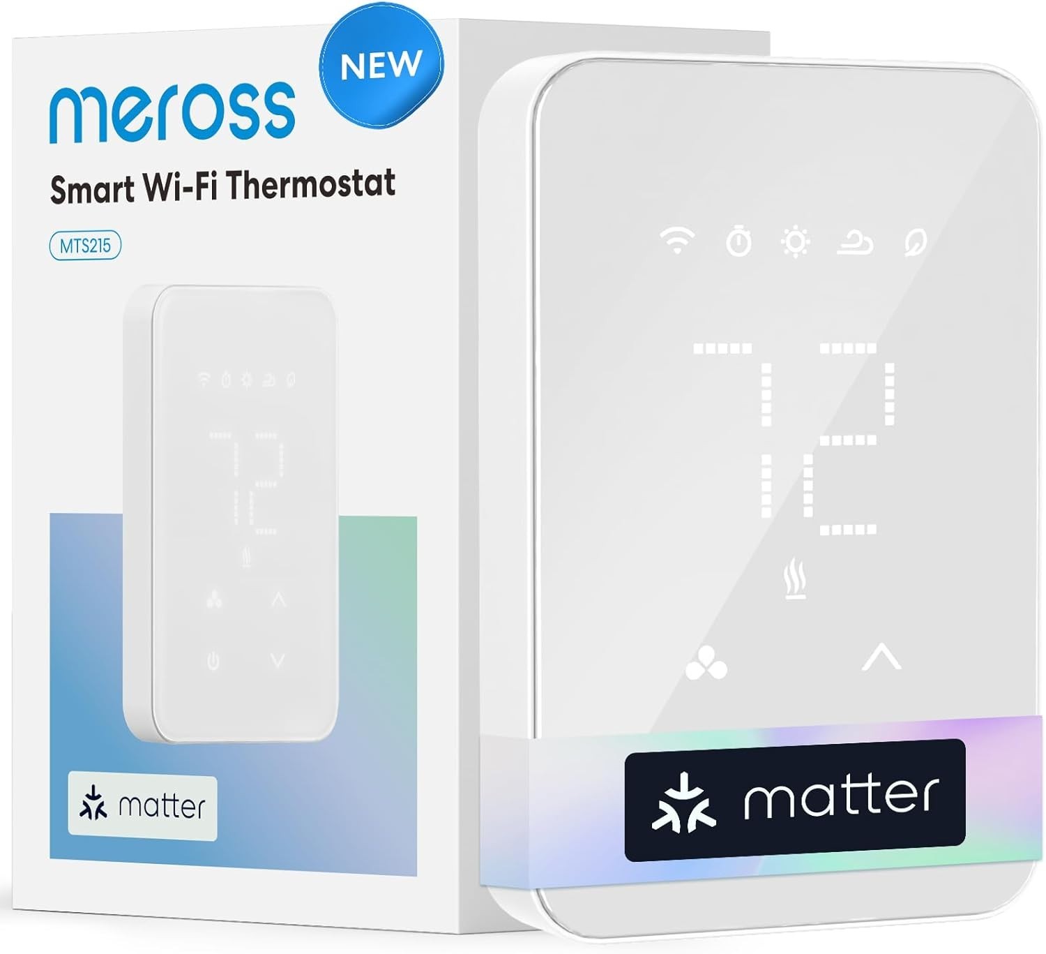 meross Matter Smart Thermostat for Electric Baseboard Heater, Works with Alexa