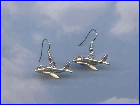 Aztec Piper Earrings Aircraft Airplane 99's Aviatrix Made in the USA