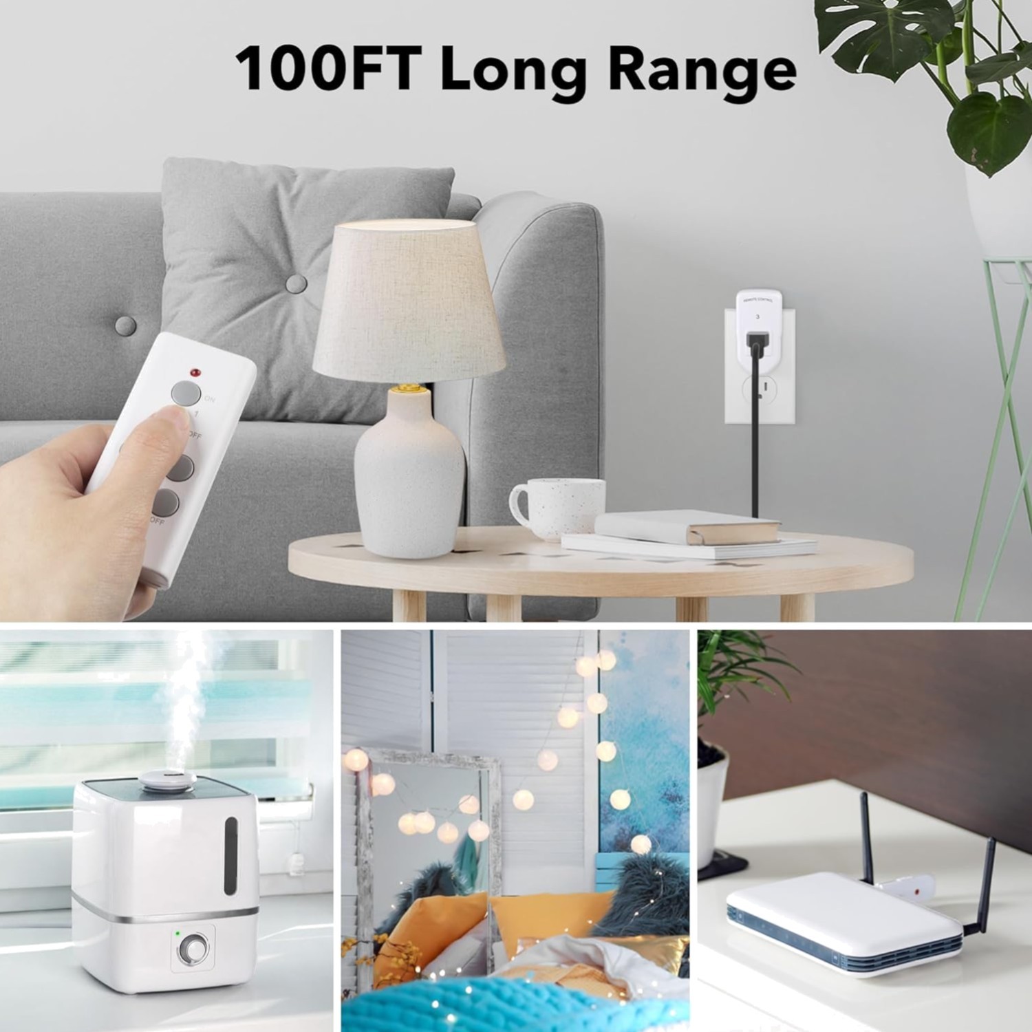 Luxury Wireless Remote Control Outlet Switch – 100ft Range,  Certified