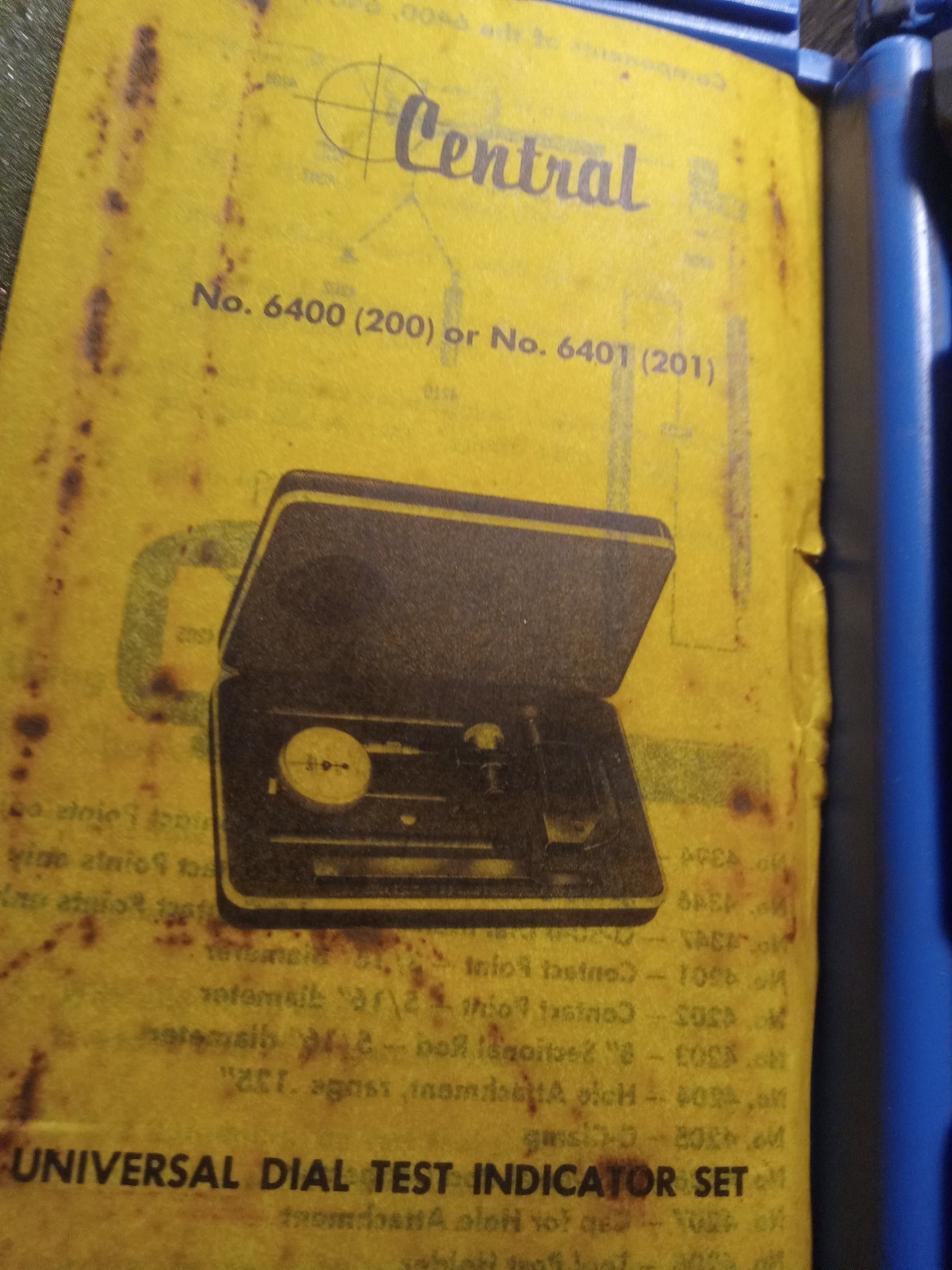 Central Tools Dial Indicator 6400 Kit