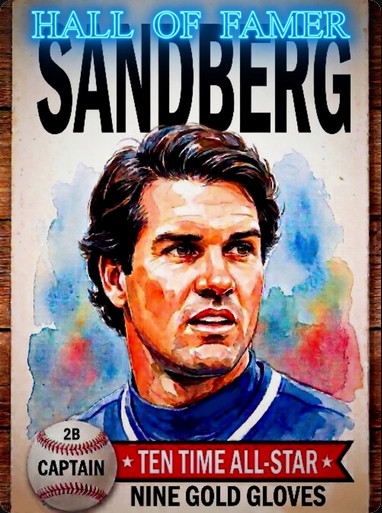 Original Miniature Painting 2.5 x 3.5 Custom Art Tribute  Sandberg 2B