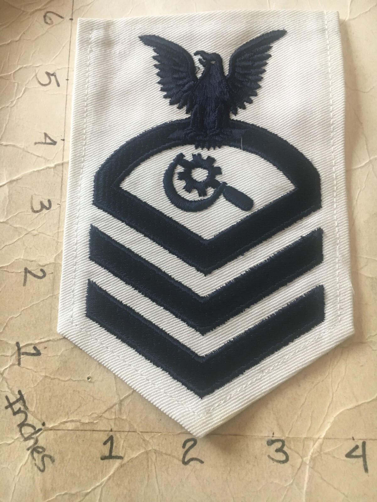 USN Rate Machinery Repairman Chief Petty Officer white Patch 6/12/24
