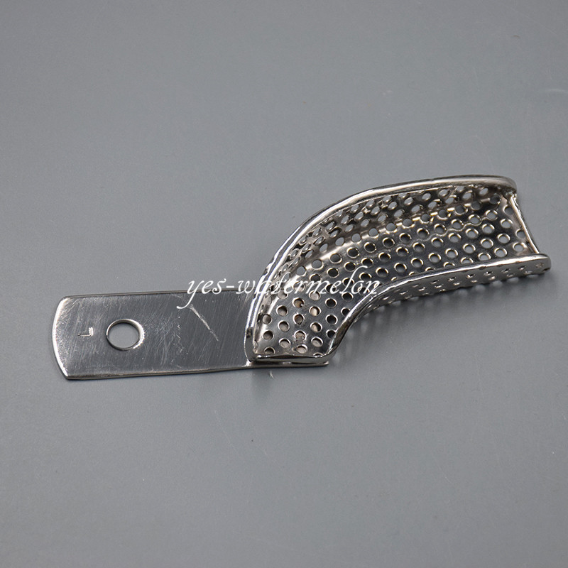 3 Pc/Set Dental Stainless Steel Autoclavable Partial Impression Trays Perforated