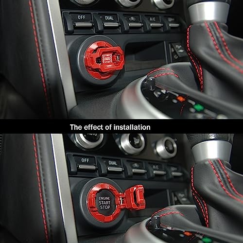 Push Start Button Cover Press Car Engine Stop to Ignition Press-A-Red-Word