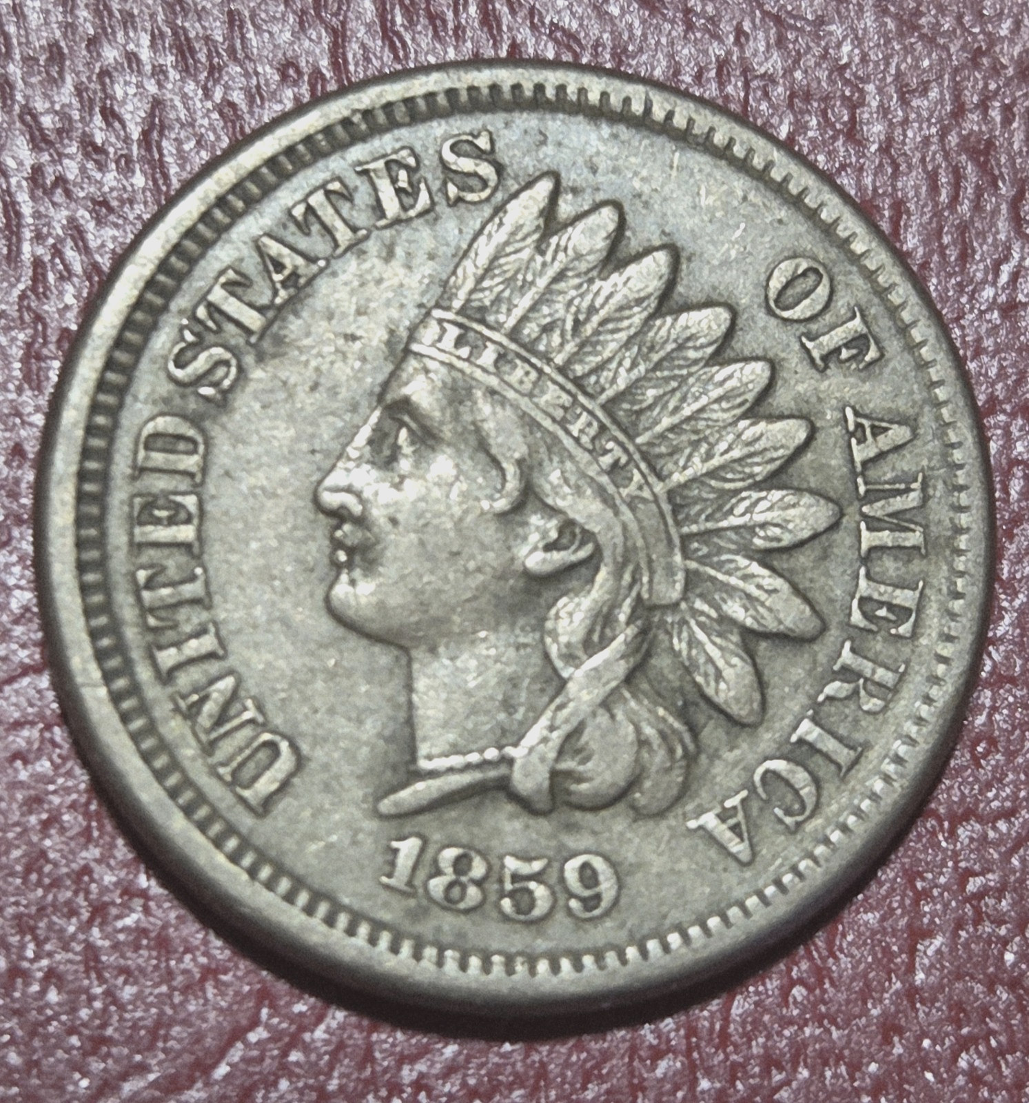 1859 Indian Cent RPD Snow-1 FS-301