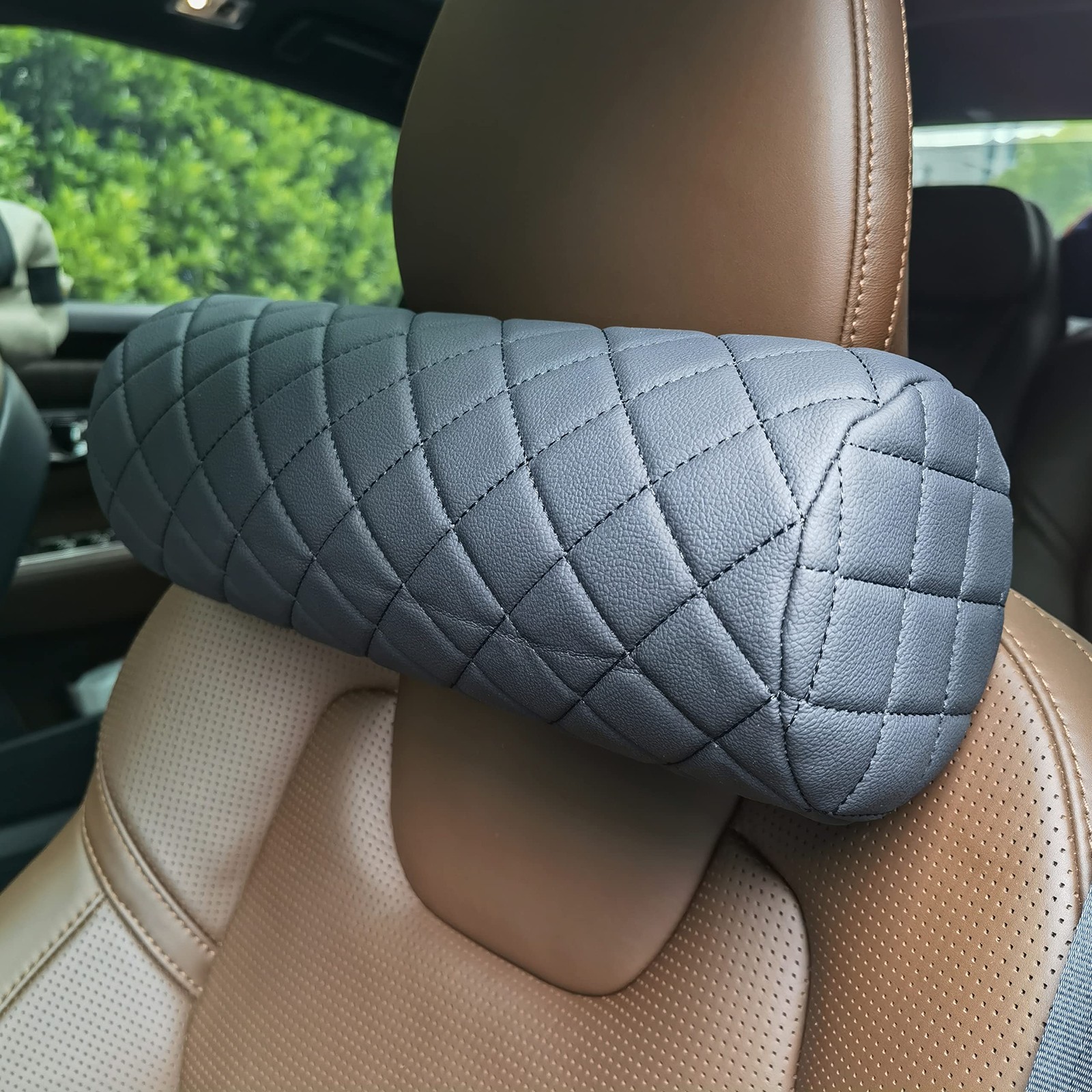 Car Neck Pillow Memory Foam 13.8" X 4.7" for Pain Relief - Ergonomic Support