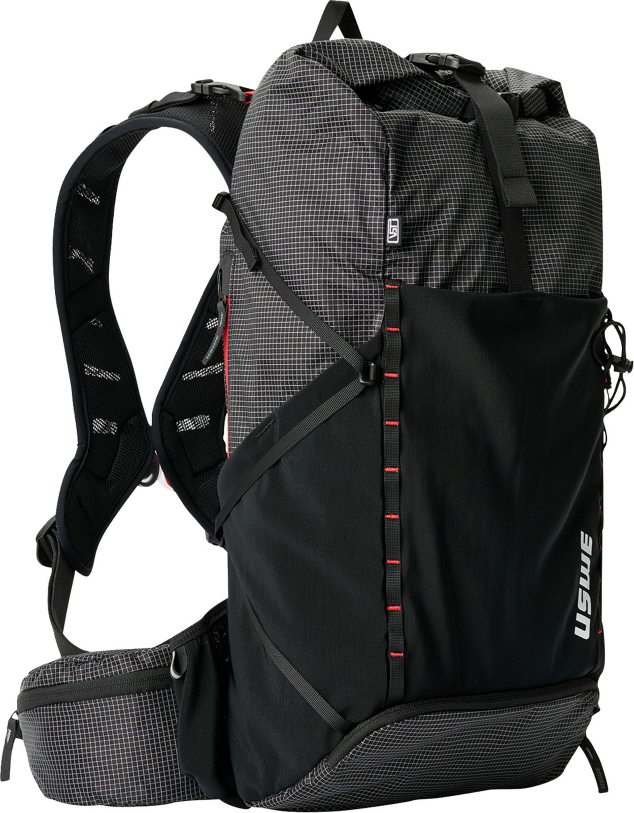 USWE 18L Daypack Rolltop Backpack Black