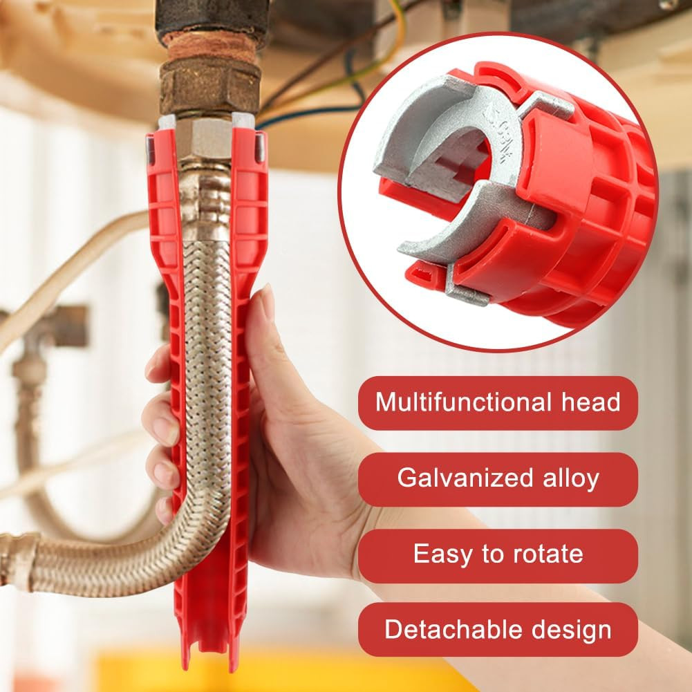 Faucet Installer Tool Sink Wrench 14 in 1 Multi Function Plumber Tool