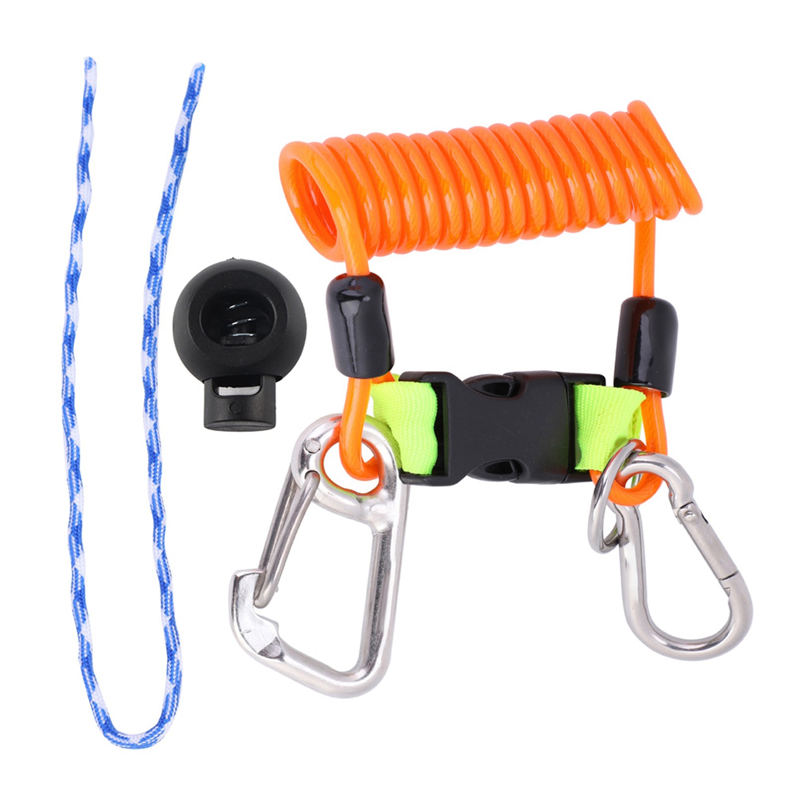 Keep Diving Anti Lost Spring Coil Lanyard Safety Emergency Tool With Quick