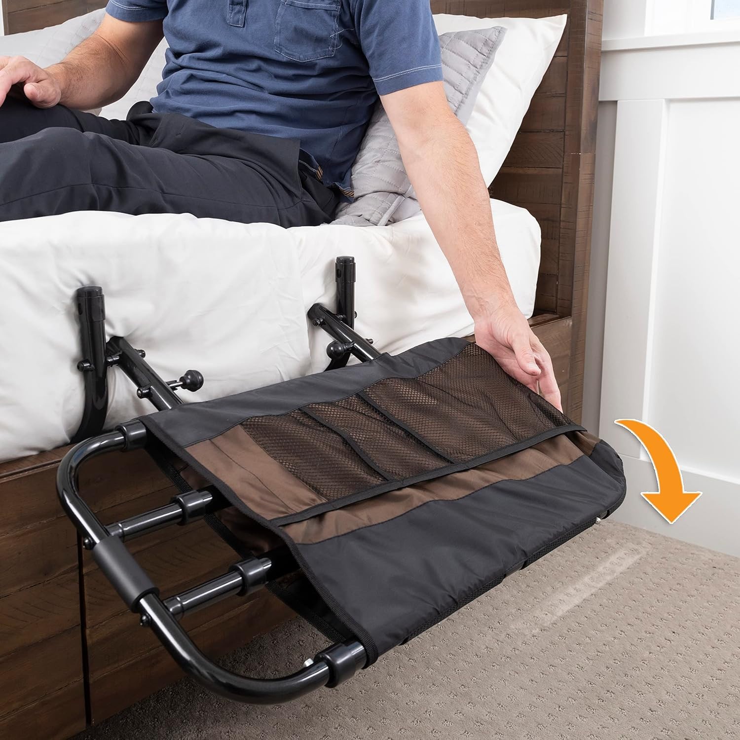 Stander EZ Adjust Bed Rail Adjustable Safety Fall Support Assist Mobility
