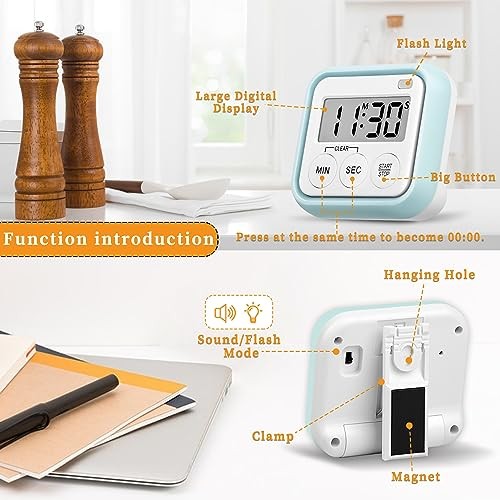 Timer, Kitchen Timers for Cooking Classroom Timer for Kids Teachers 1 Blue