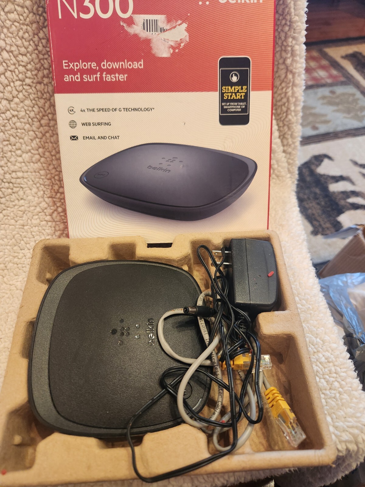 N300 Wi-fi Router pre-owned not tested. Parts or repair