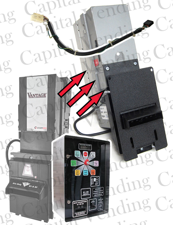 Mars Series 2000 Validator Kit that fits into a "U Wash It" Car Wash Meter Box