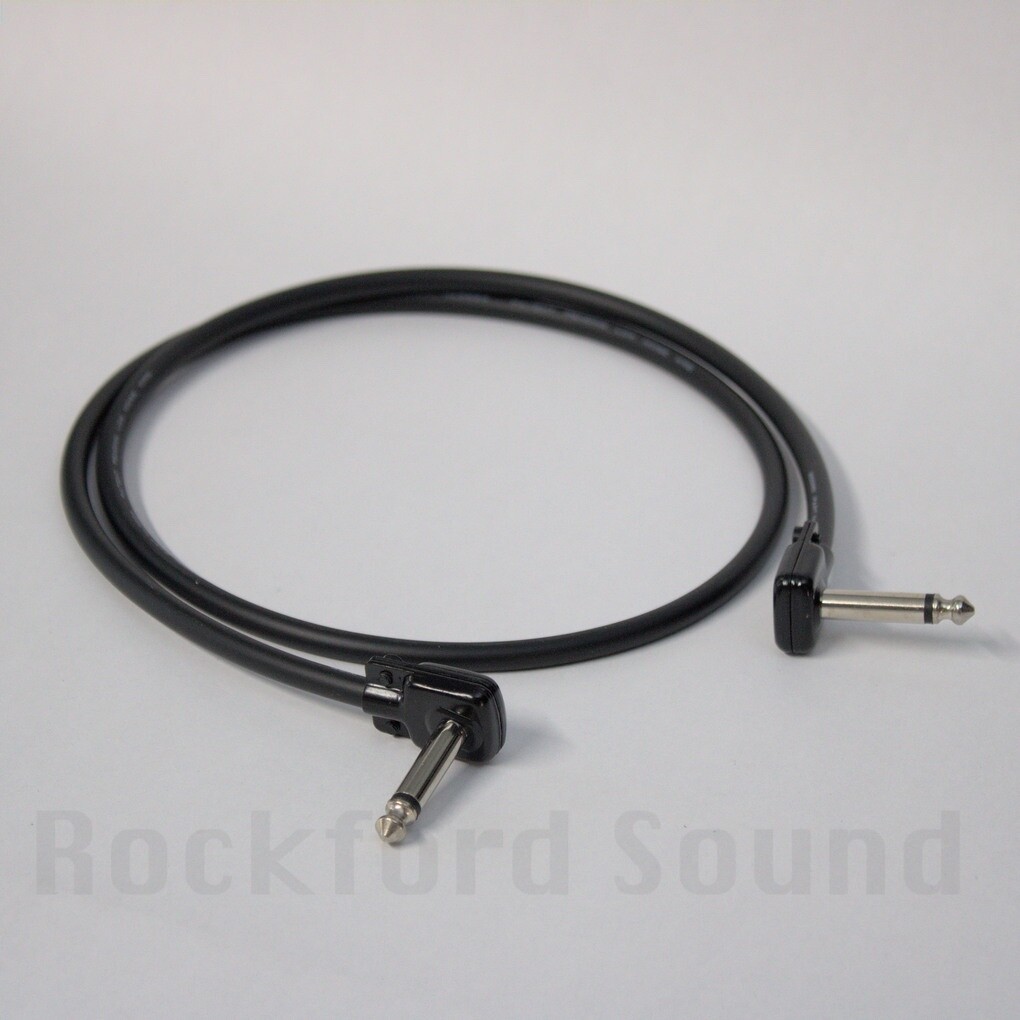 Mogami W2524 Guitar & Patch Cable, Right Angle to Right Squareplugs, Black