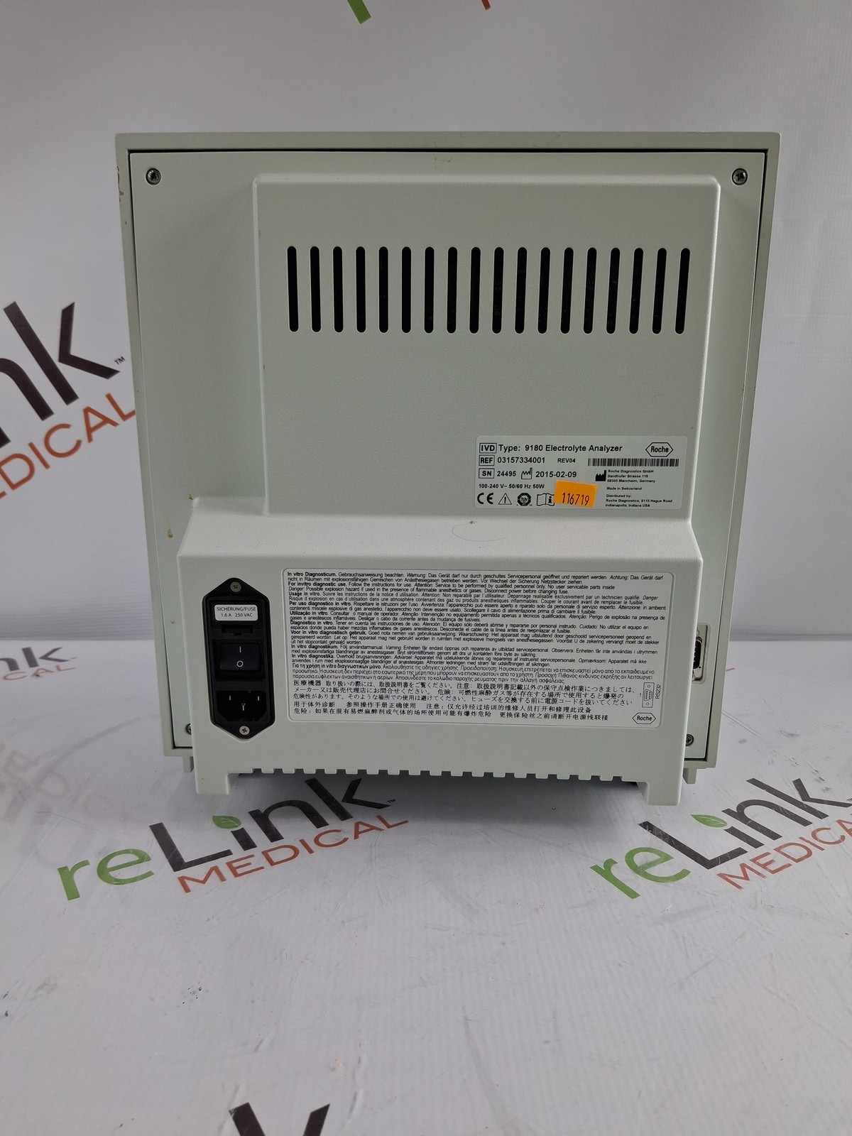 Roche Diagnostics 9180 Electrolyte Analyzer