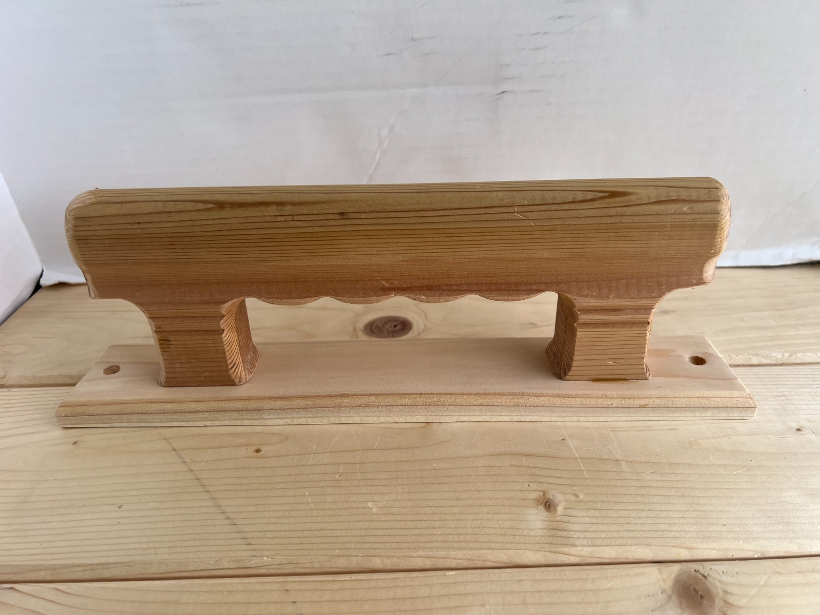 Cedar Wood Sauna Door Handle – XL 13.5" – Handmade – Unfinished – Rustic Look