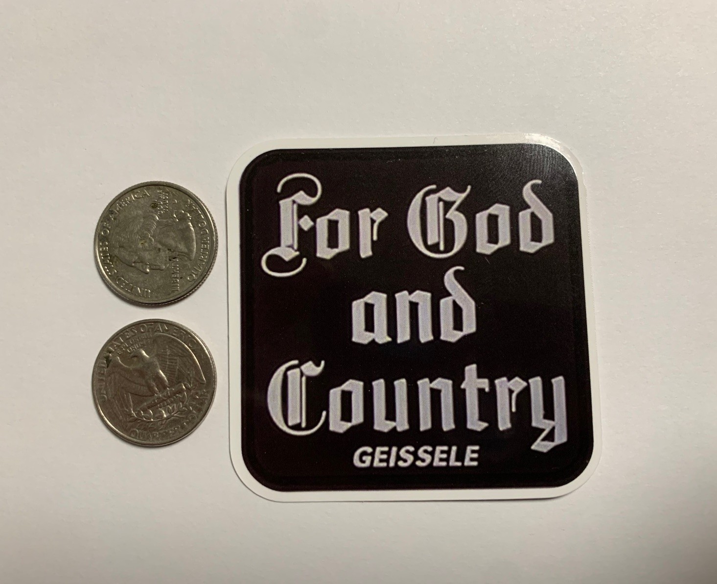 (LOT OF 2) GEISSELE For God and Country PVC Morale Sticker Slap Triggers