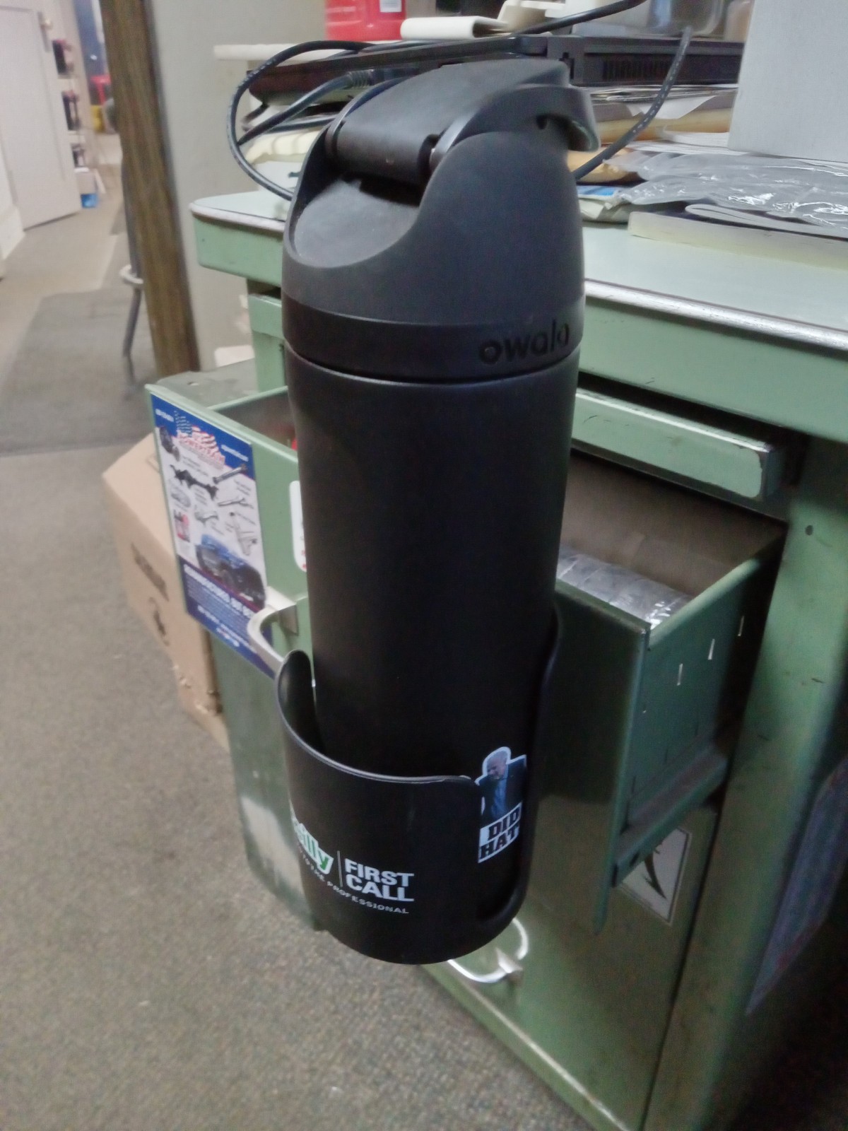 Magnetic water bottle holder