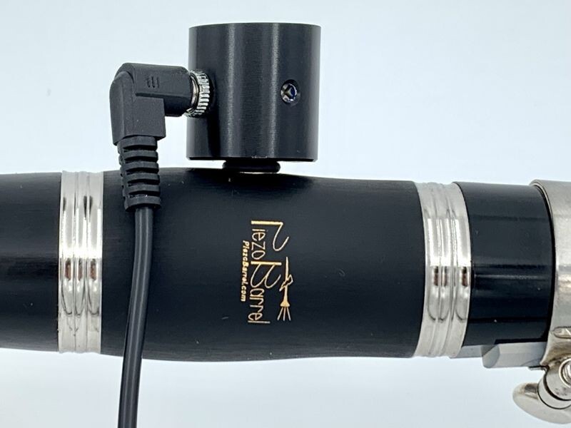 PiezoBarrel 'Wood' Clarinet Pickup Microphone with (Short) 62mm Barrel and Cable
