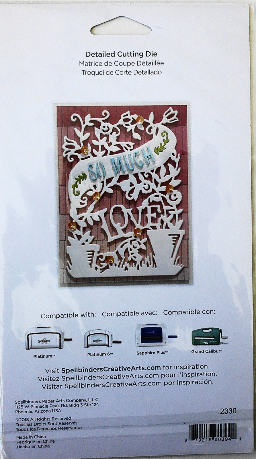 Spellbinders Die Love Grows So Much 4 Cutting Dies Sealed New