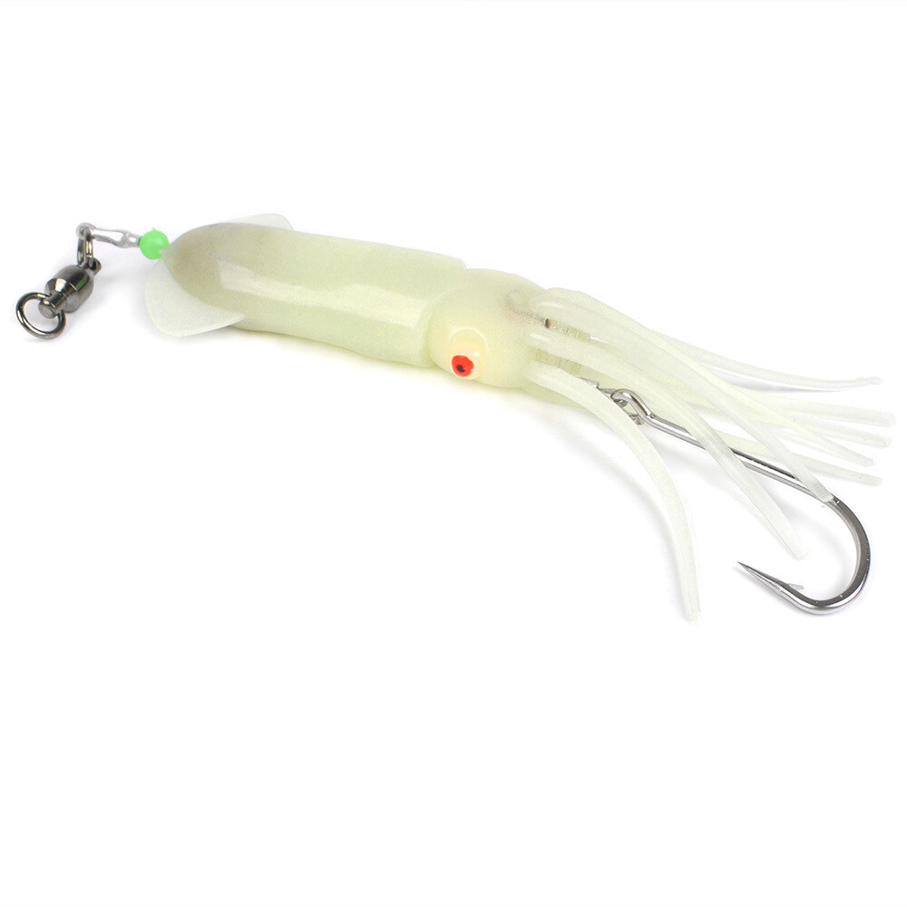 Dr.Fish Saltwater LED Fishing Lures Lighted Squid Baits Deep Drop Tuna Lead Rig