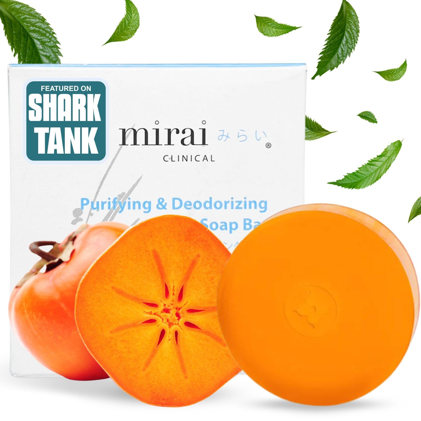 Mirai Clinical Persimmon Soap Bar for Old People Smell - 1 Ounce (Pack of 1)