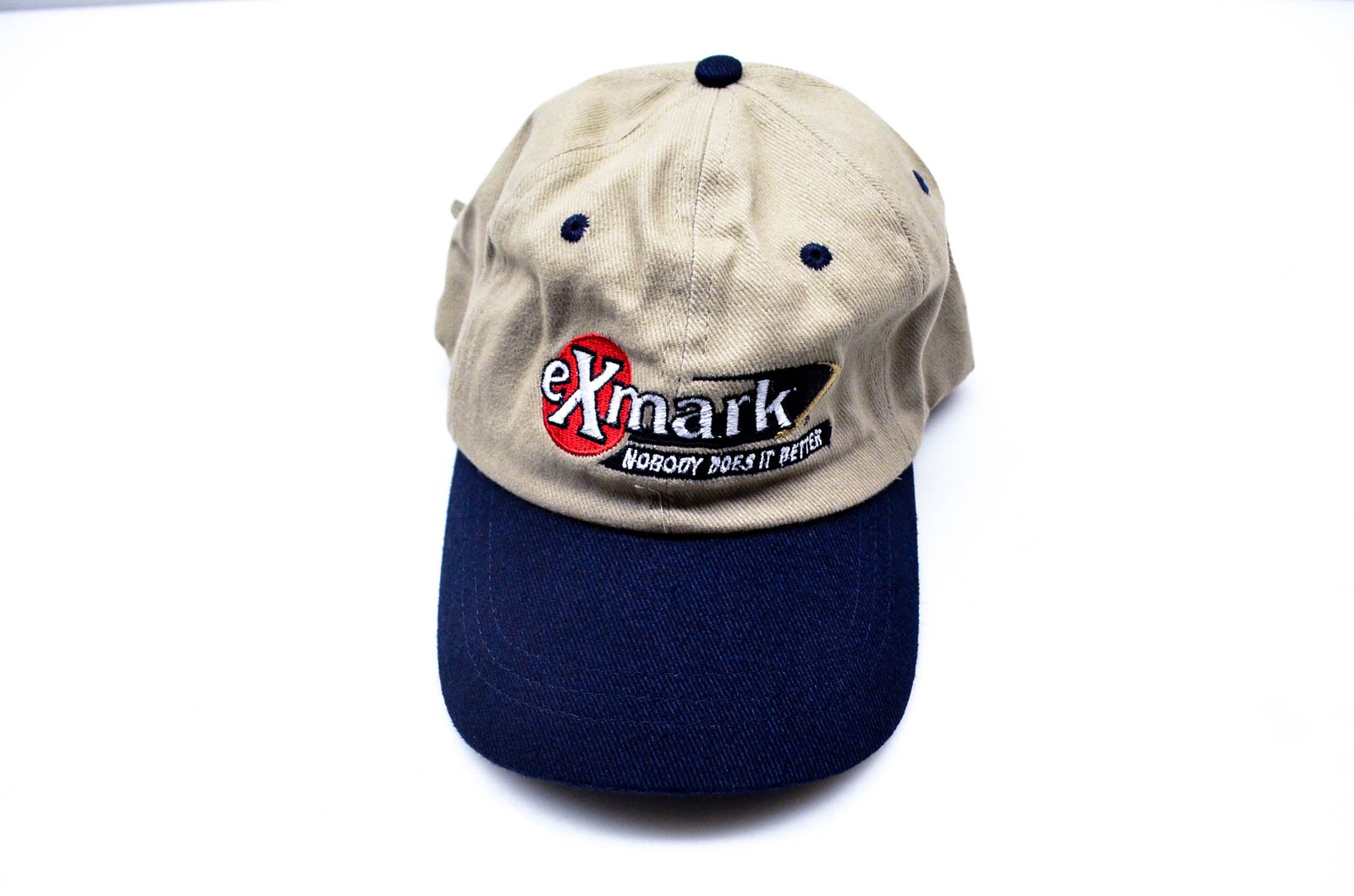 Exmark Strapback Hat Tan/Dark Blue Bill NOS