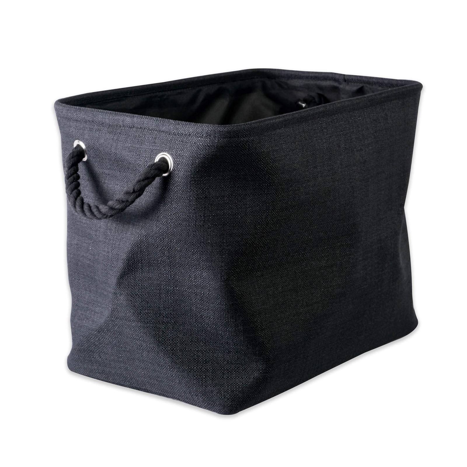 DII Storage Bin Cotton Handles Small Black 20 lbs 14 x Functional Collapsible