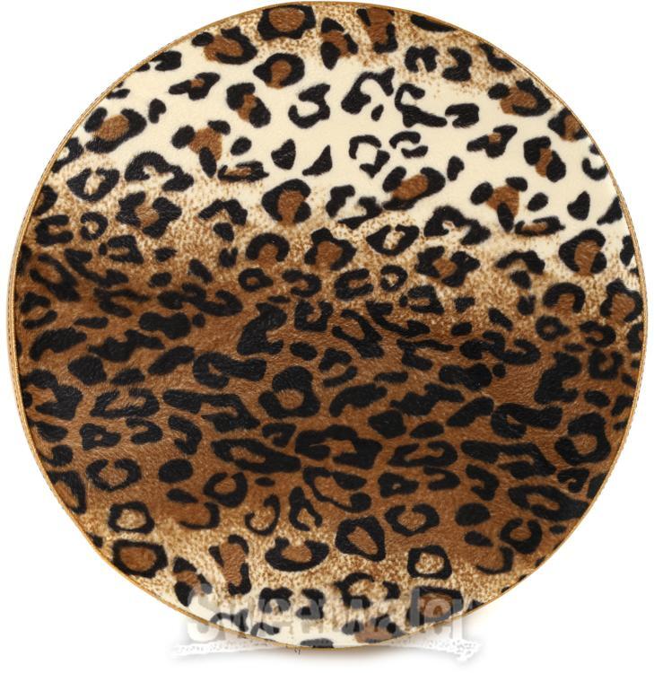 Pork Pie Percussion Round Drum Throne - Gold with Leopard Print