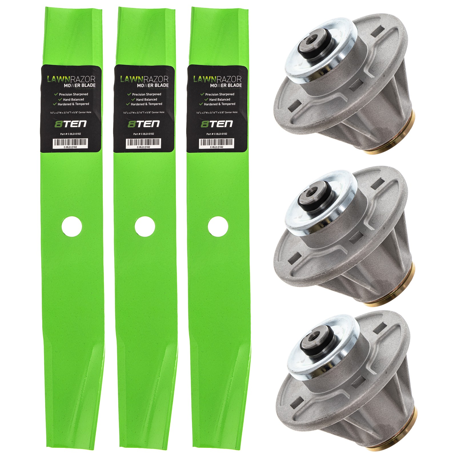 Deck Spindle & Mower Blade Kit for EverRide Yellow Jacket YJ2550 YJ2348