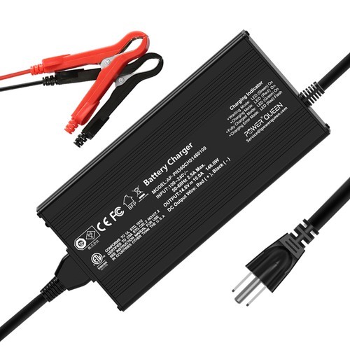 Power Queen 14.6V 10A Charger for 12V 50Ah 100Ah LiFePO4 Battery-Refurbished
