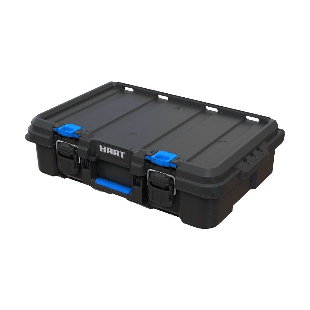 Modular Stackable Tool Box with Small Blue Organizer and Adjustable Dividers for