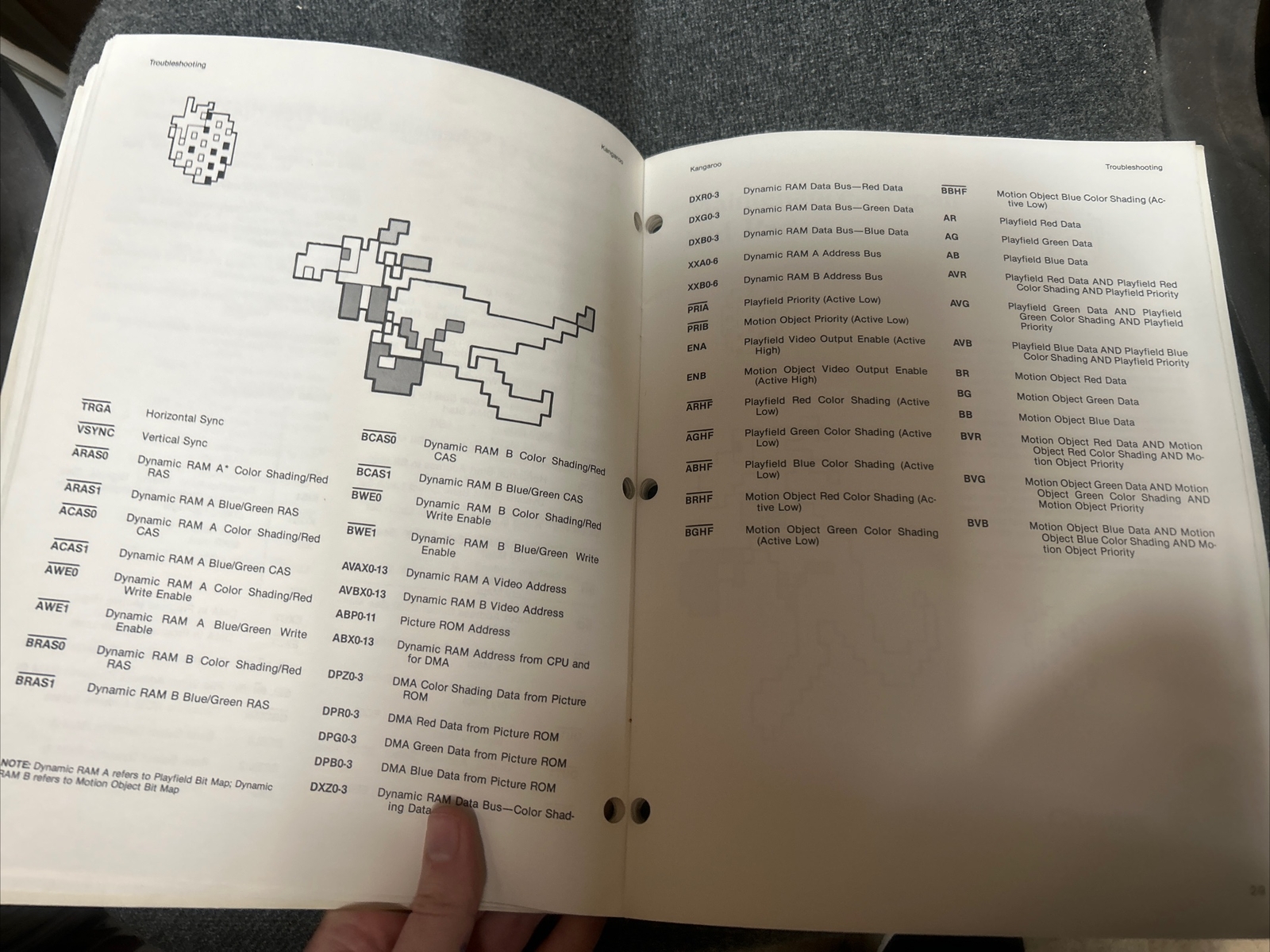 Atari KANGAROO Arcade Video Game Manual - good used original