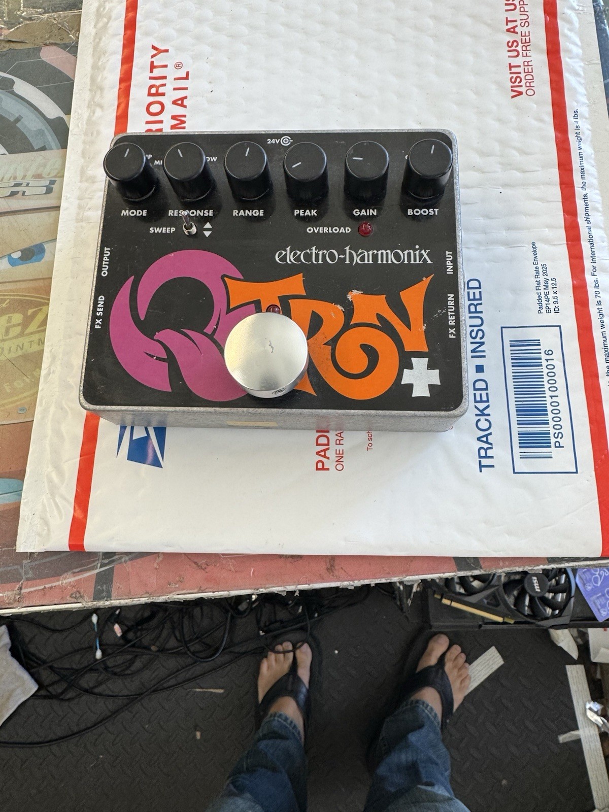 Electro-Harmonix EHX Q-Tron Plus Envelope Filter Guitar Pedal Tested No PSU