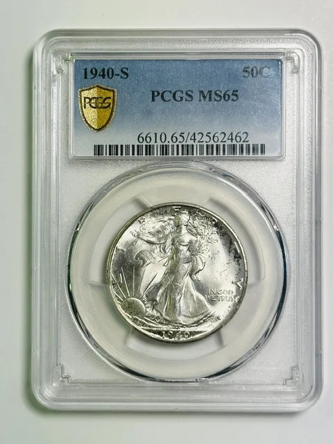 1940 S Walking Liberty Half Dollar PCGS MS-65 Nice Luster!